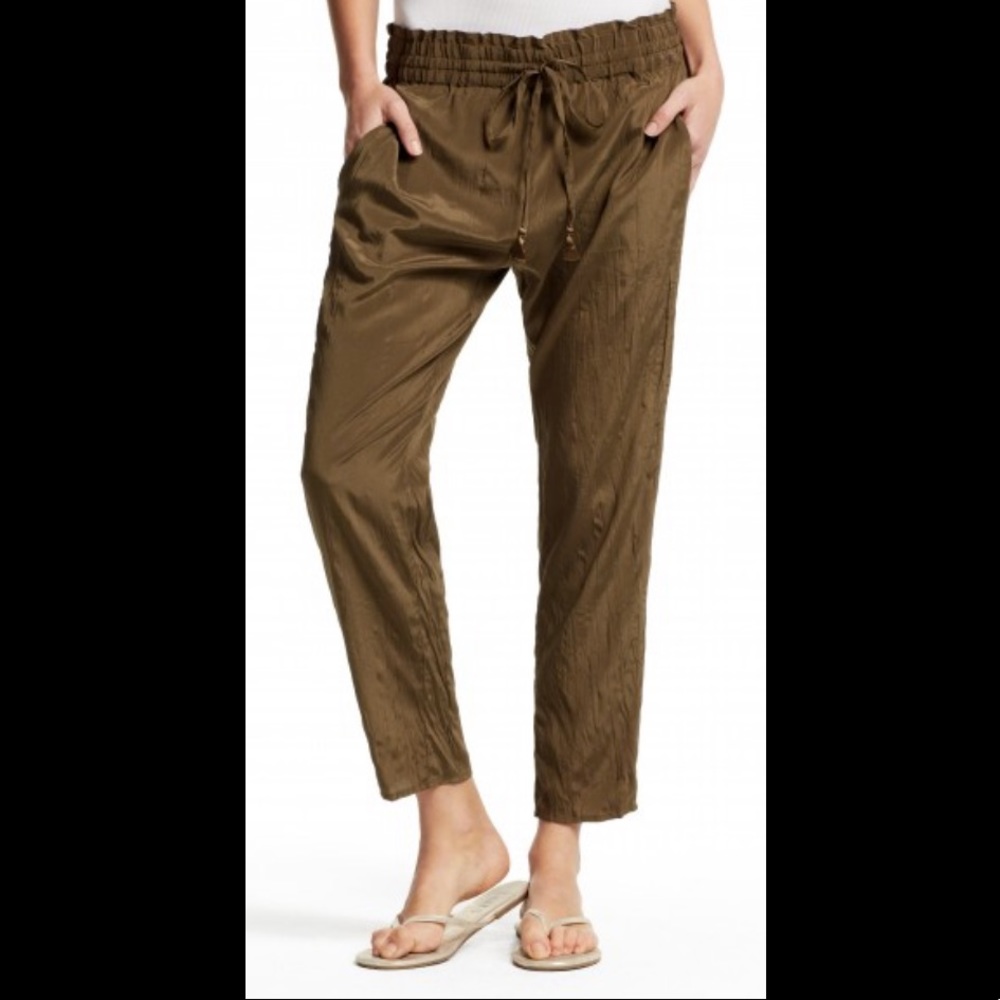 Calypso St. Barth Silk Olive Hudesa Pant